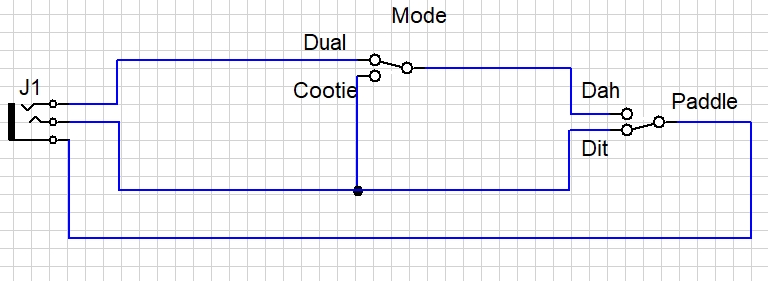 Paddle to cootie switching schematic